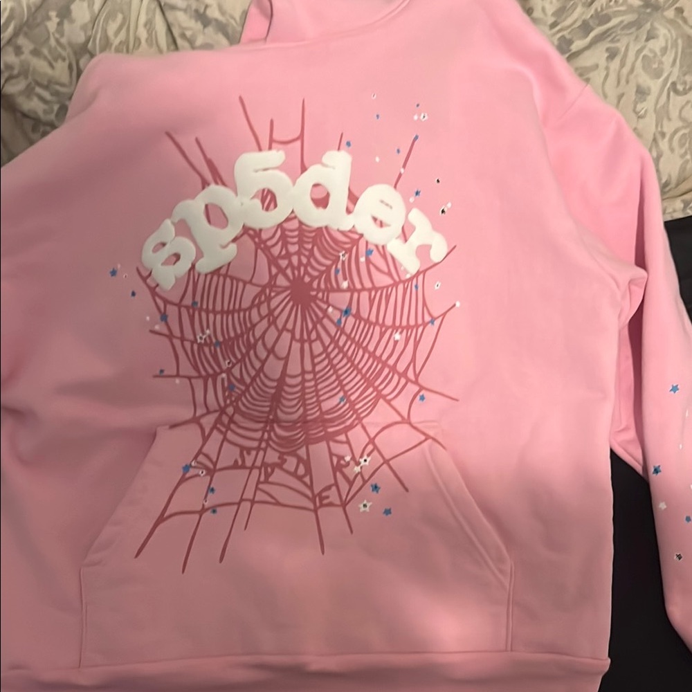 Pink Spider Graphic Hoodie